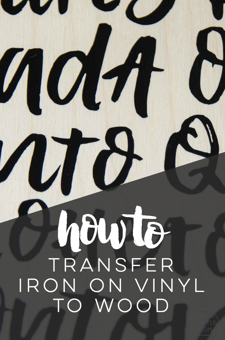 iron on transfer to wood