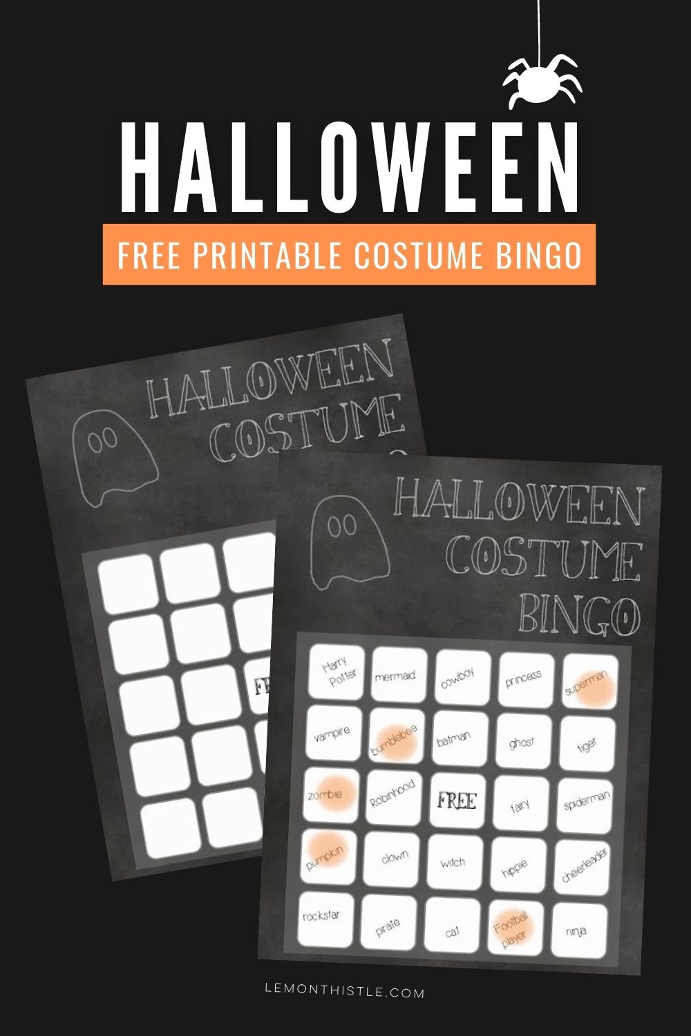free printable halloween costume bingo