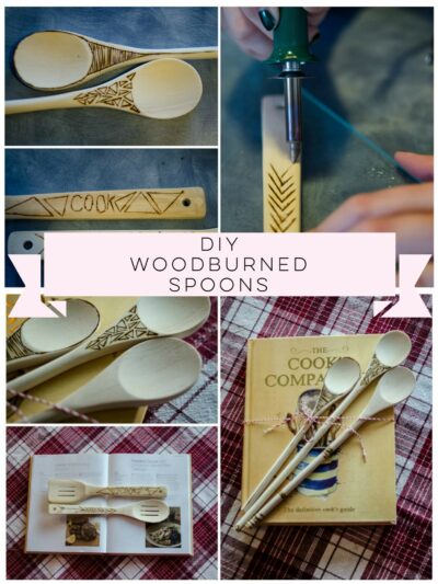 These DIY wood burn spoons would make a great gift!