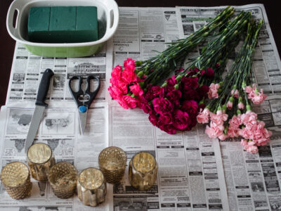 DIY Mini Carnation Arrangement - lemonthislte.com