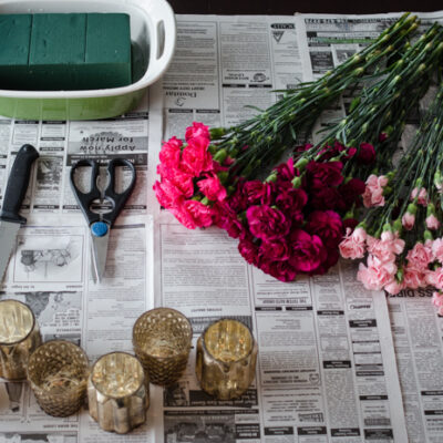 DIY Mini Carnation Arrangement - lemonthislte.com