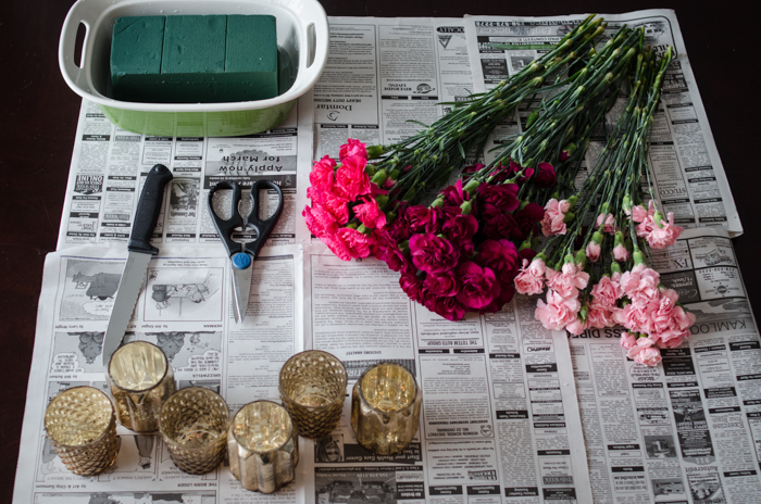 DIY Mini Carnation Arrangement - lemonthistle.com