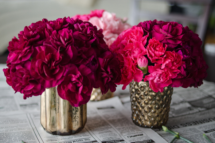 DIY Mini Carnation Arrangement - lemonthistle.com