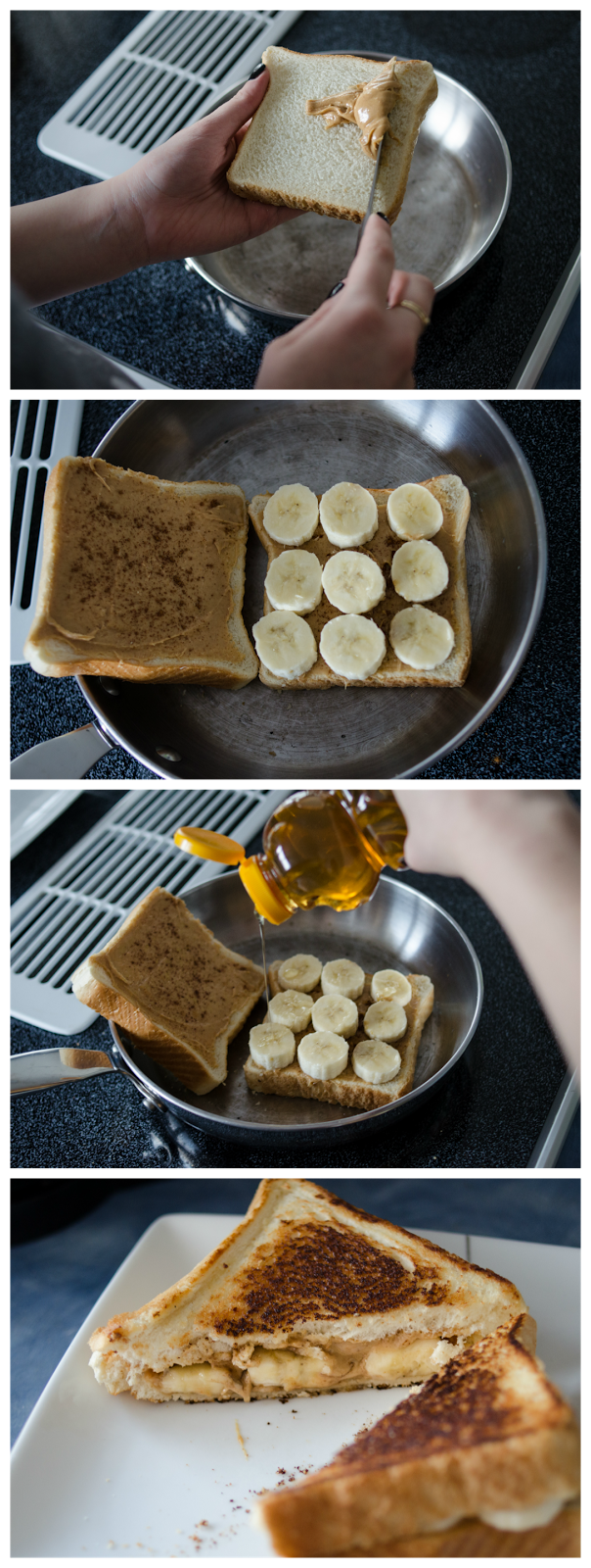 This grilled peanut butter and banana sandwich looks delicious!