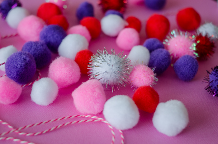 DIY Valentines Pom Pom Garland