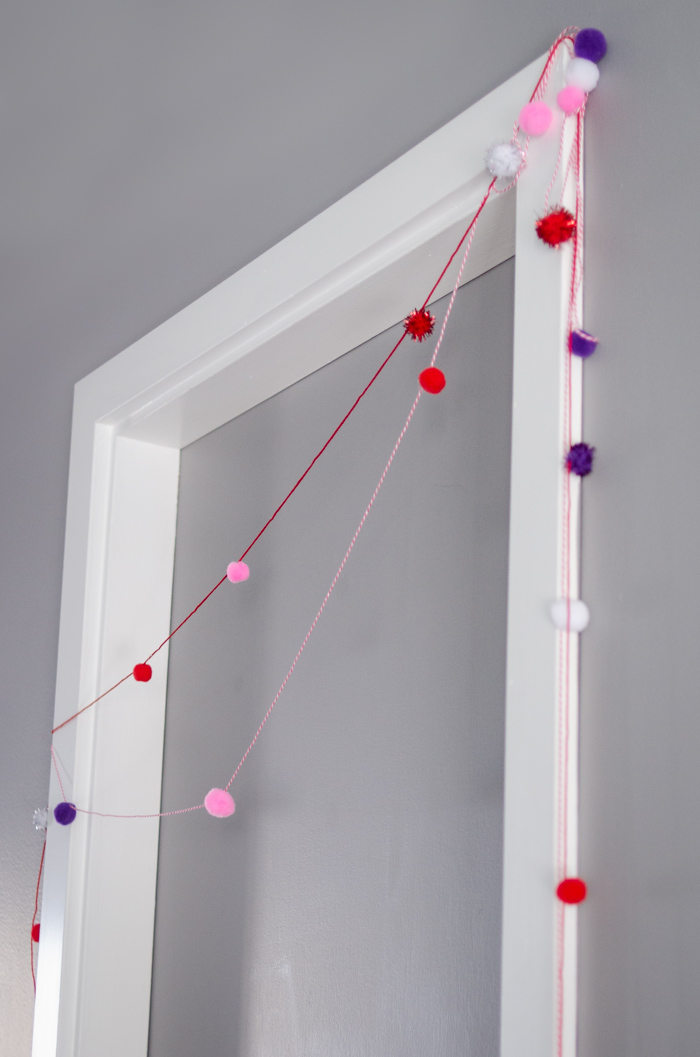 DIY Valentines Pom Pom Garland