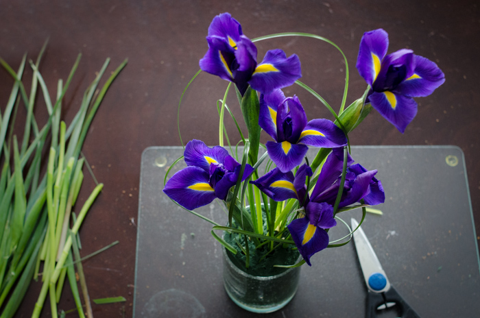 DIY Spring Iris Arrangement - lemonthistle.com