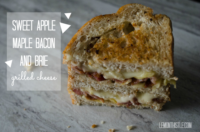 Sweet Apple Maple Bacon and Brie Grilled Cheese - lemonthistle.com