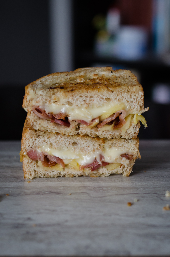 Apple Brie Bacon Grilled Cheese-lemonthistle.com