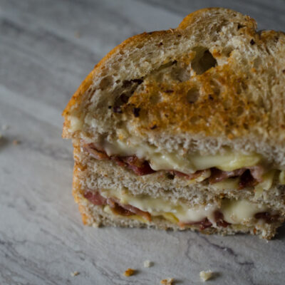 Apple Brie Bacon Grilled Cheese-lemonthistle.com
