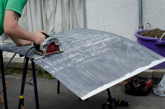 Giant DIY Chalkboard - lemonthistle.com