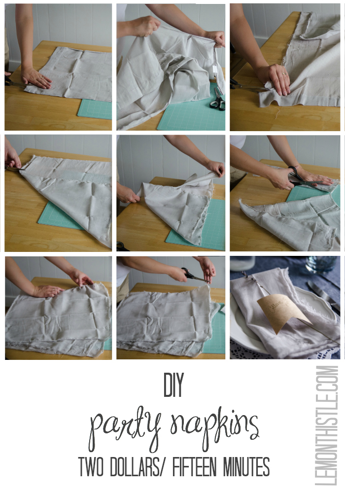 DIY Party Napkins! - lemonthistle.com