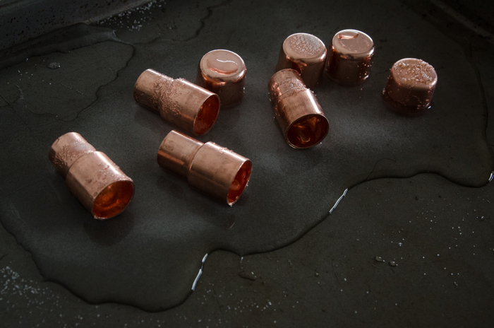DIY Salvage copper curtain rods - lemonthistle.com