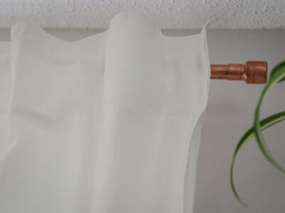 DIY Salvage copper curtain rods - lemonthistle.com