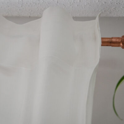 DIY Salvage copper curtain rods - lemonthistle.com