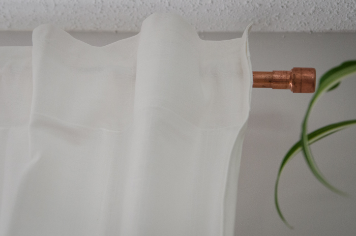 DIY Salvage copper curtain rods - lemonthistle.com
