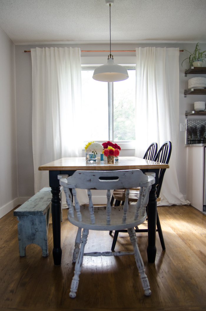 DIY Salvage copper curtain rods - lemonthistle.com