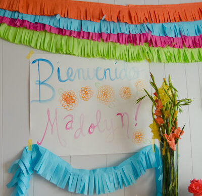 DIY Frugal Fringe Garland for a Fiesta! -lemonthistle.com