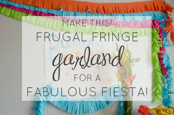 DIY Frugal Fringe Garland for a Fiesta! -lemonthistle.com