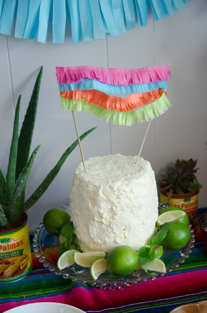 Creamy Lime Watermelon Cake - lemonthistle.com