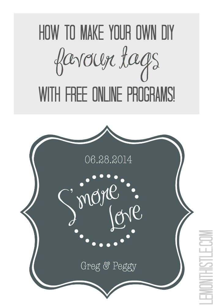 How to make your own Favour Tags using free online programs! - lemonthistle.com
