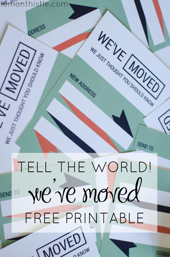 Moved? How about some free printable postcards to let everyone know! - Lemonthistle.com