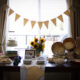 Love this super cute baby shower idea! I love the book pages as a table runner