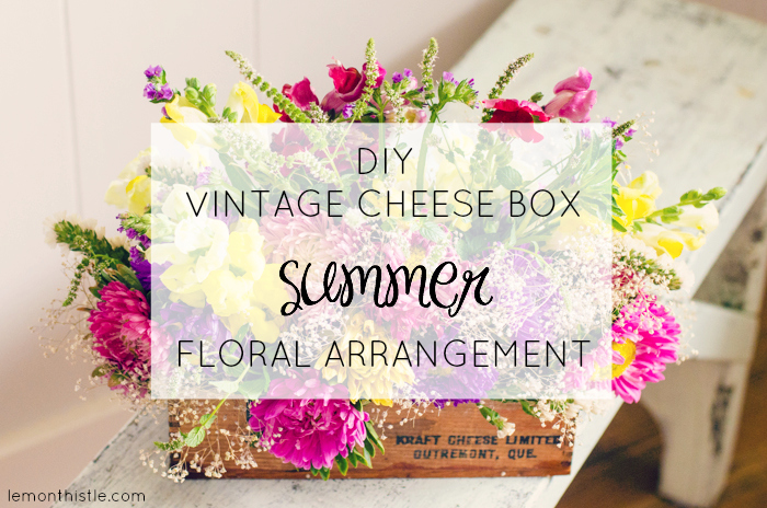 DIY Vintage Cheesebox Floral Arrangement