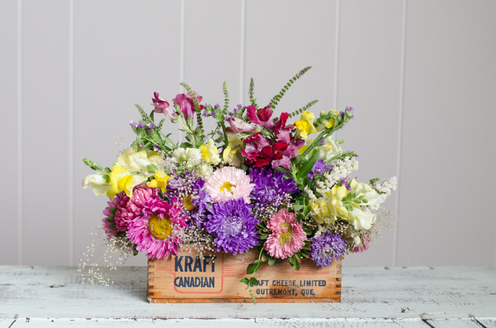 DIY Vintage Cheesebox Florals