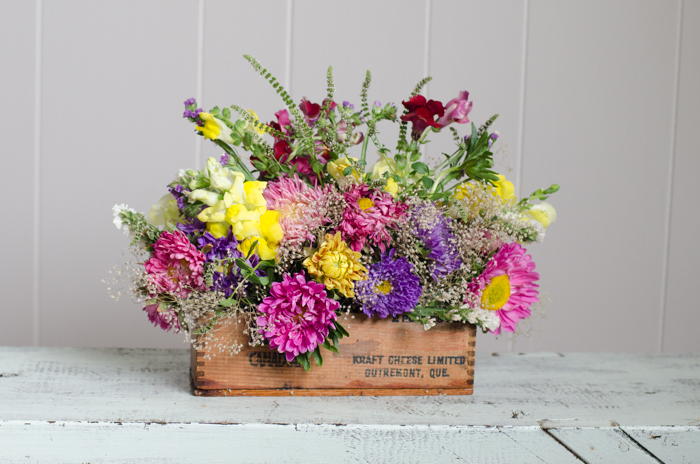 DIY Vintage Cheesebox Florals