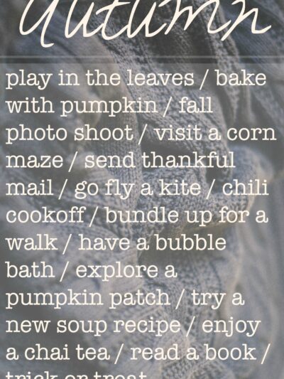Love this list! Autumn To Do List - Lemonthistle.com