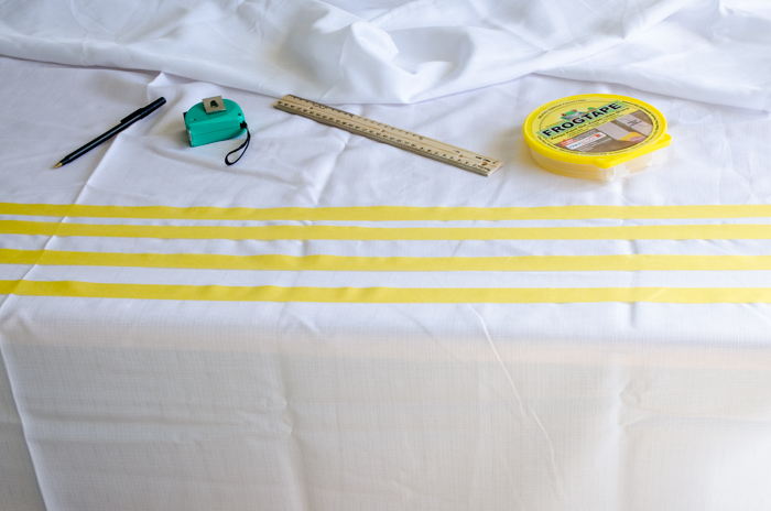 DIY Simple Stripes Table Cloth