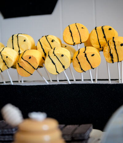 GIANT DIY Bumble Bee Marshmallow Pops
