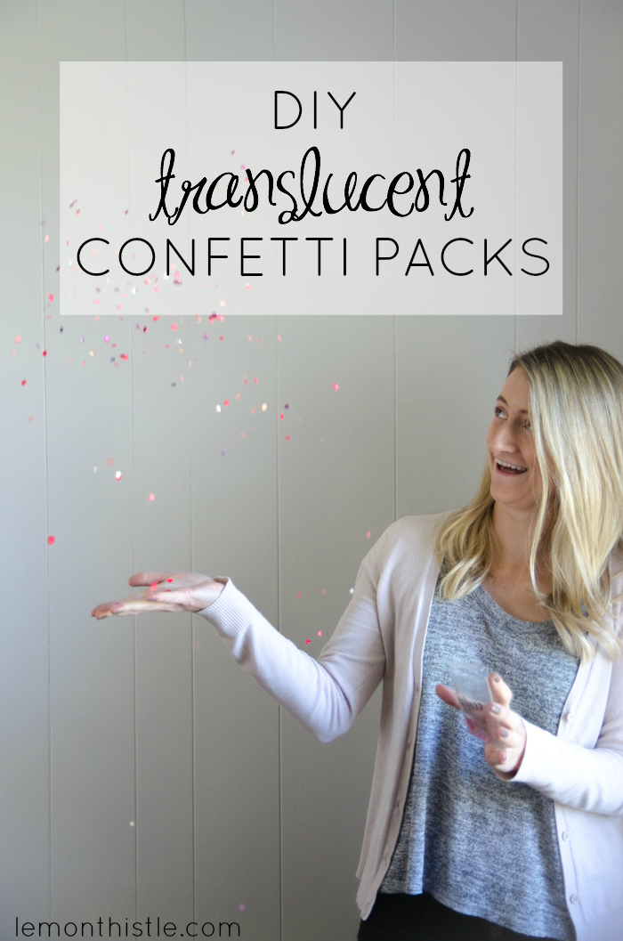 So stinkin' fun! DIY Translucent Confetti Packets - lemonthistle.com