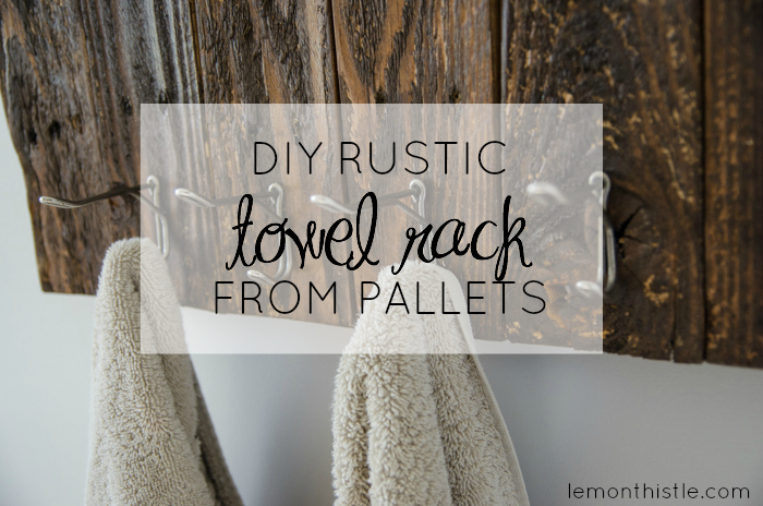 rustic wood towel rack