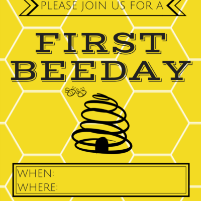 Love this First Beeday Invitation - Free Printable