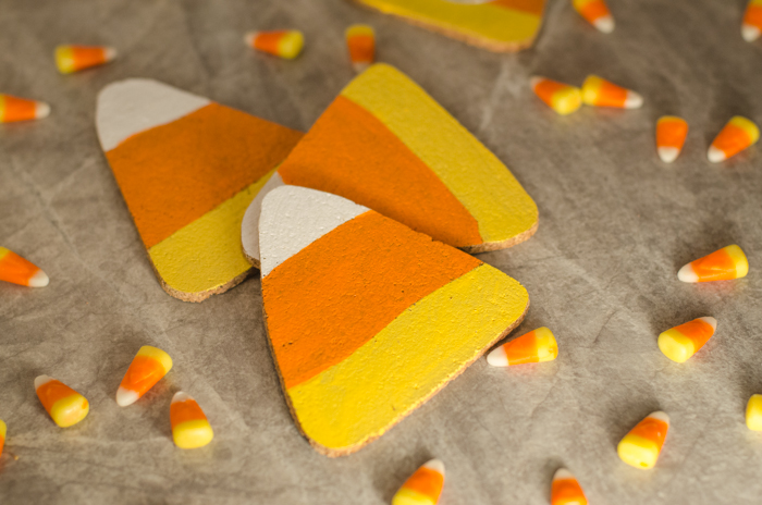 DIY Cork Candy Corn Coasters