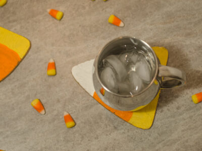 DIY Cork Candy Corn Coasters