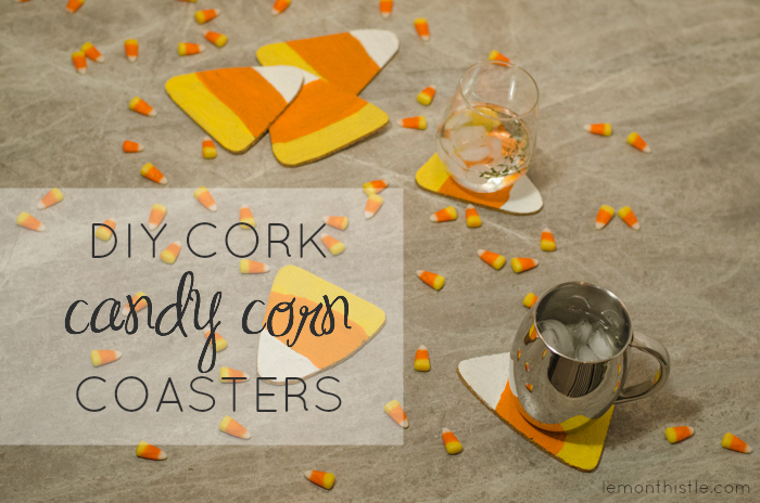 Fun idea! DIY Cork Candy Corn Coasters