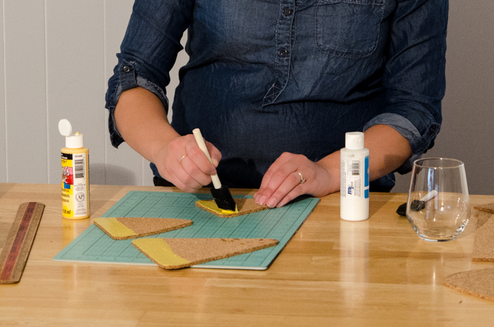 DIY Cork Candy Corn Coasters