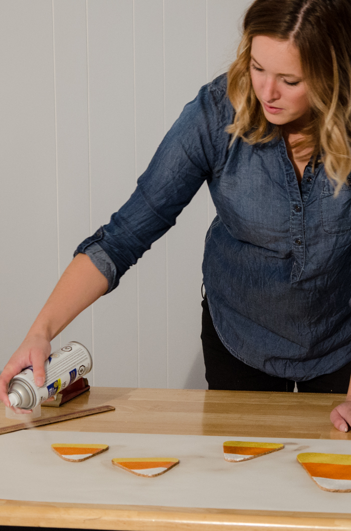 DIY Cork Candy Corn Coasters