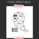 Boo! Geometric Ghost Free Printable and how to use them.