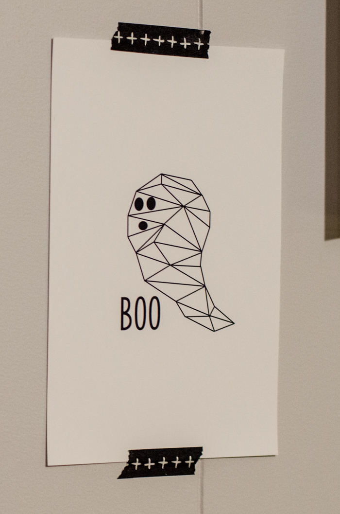 Boo! Geometric Ghost Free Printable- perfect for Halloween!