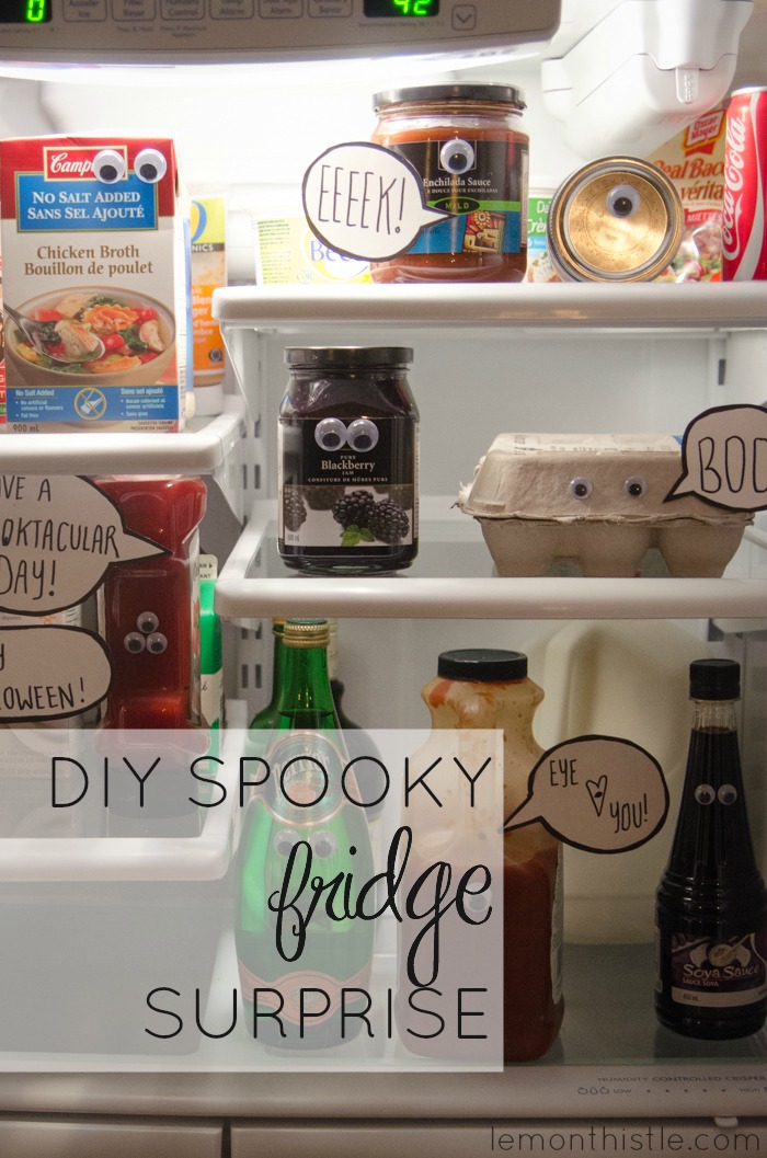 Hahah! What a fun idea! A spooky fridge surprise!!