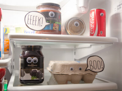 What a fun idea! A spooky fridge surprise!!