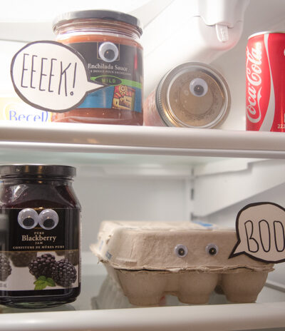 What a fun idea! A spooky fridge surprise!!