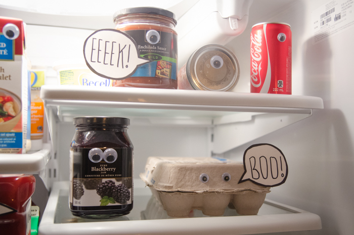 What a fun idea! A spooky fridge surprise!!