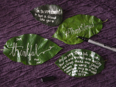 Love this idea... How to send a note on a leaf!