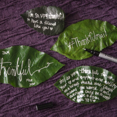Love this idea... How to send a note on a leaf!