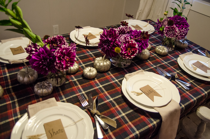 LOVE this plaid! Friendsgiving Tablescape & The start of a tradition